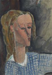 Beatrice Hastings with Plaid Shirt, 1916 by Modigliani | Art Print