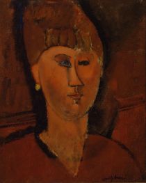 Das rothaarige Mädchen, 1915 von Modigliani | Giclée-Kunstdruck