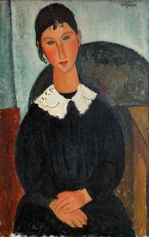 Elvira with White Collar | Modigliani | Painting Reproduction