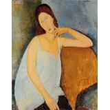 Portrait of Jeanne Hebuterne, Sitting, 1918 - Modigliani