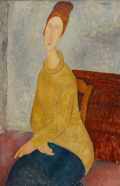 Jeanne Hebuterne mit gelbem Pullover, c.1918/19 | Modigliani