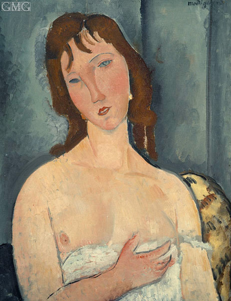 Portrait einer jungen Frau, c.1916/19 | Modigliani | Giclée Leinwand Kunstdruck
