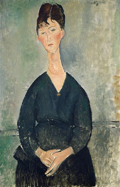 Café-Sänger, 1917 | Modigliani | Giclée Leinwand Kunstdruck