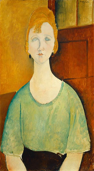 Modigliani | Girl in a Green Blouse, 1917 | Giclée Canvas Print