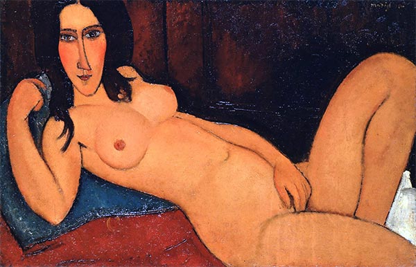 Reclining Nude with Loose Hair, 1917 | Modigliani | Giclée Canvas Print