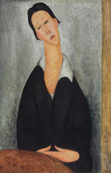 Porträt einer polnischen Frau, 1919 | Modigliani | Giclée Leinwand Kunstdruck