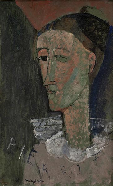 Self-Portrait as Pierrot, 1915 | Modigliani