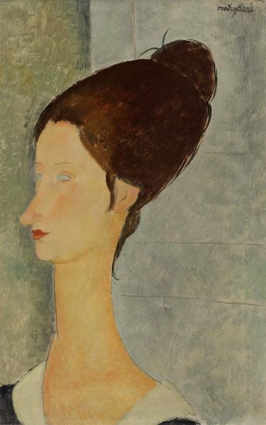 Modigliani | Porträt von Jeanne Hébuterne, c.1918 | Giclée Leinwand Kunstdruck