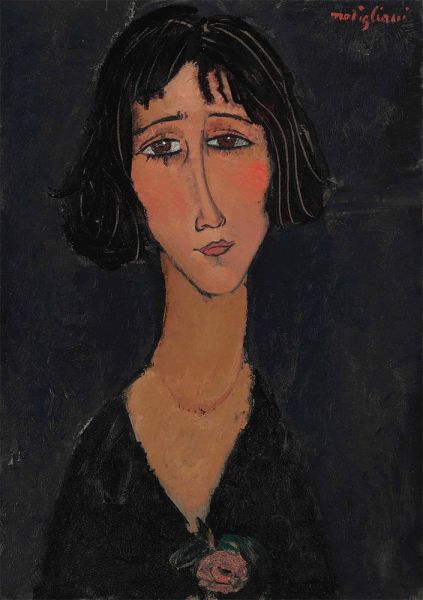 Junge Frau mit einer Rose (Margherita), 1916 | Modigliani