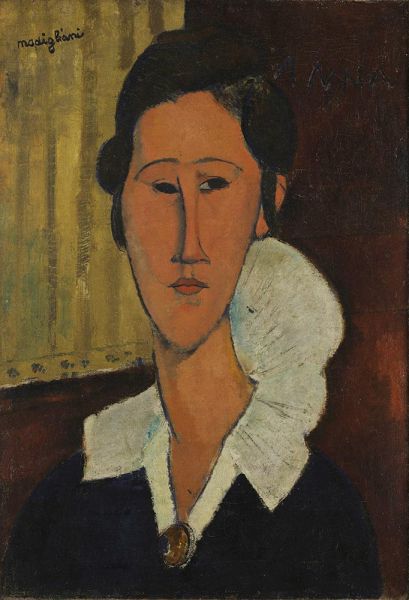Porträt von Hanka Zborowska, 1917 | Modigliani | Giclée Leinwand Kunstdruck