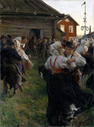 Hochsommer Tanz, 1897 von Anders Zorn | Leinwand Kunstdruck