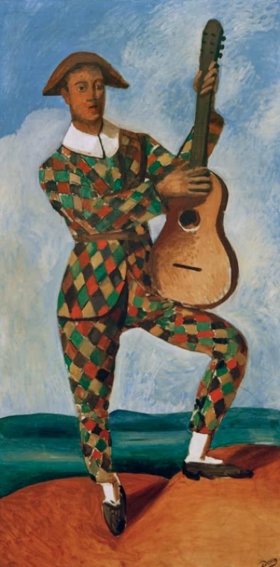 Harlequin with Guitar, 1924 | André Derain | Giclée Canvas Print