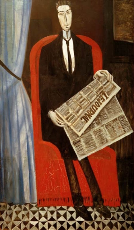 Portrait of a Stranger with Newspaper, 1911/14 | André Derain | Giclée Canvas Print