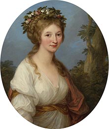 Porträt einer jungen Frau (Anna Charlotta Dorothea von Medem), 1785 von Angelica Kauffmann | Leinwand Kunstdruck