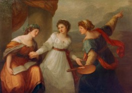 Selbstporträt am Scheideweg zwischen Musik und Malerei, 1792 | Angelica Kauffmann