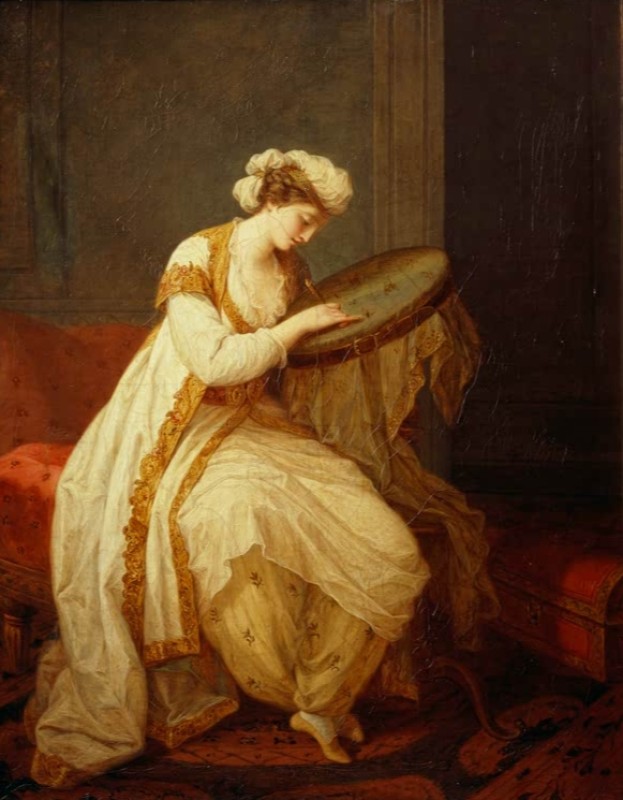 Die morgendliche Beschäftigung der Stickerin, 1773 | Angelica Kauffmann | Giclée Leinwand-Kunstdruck