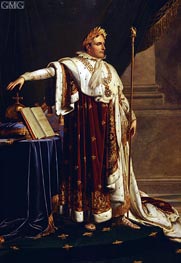 Napoleon I. in Krönungsgewändern, c.1812 von Girodet de Roussy-Trioson | Leinwand Kunstdruck