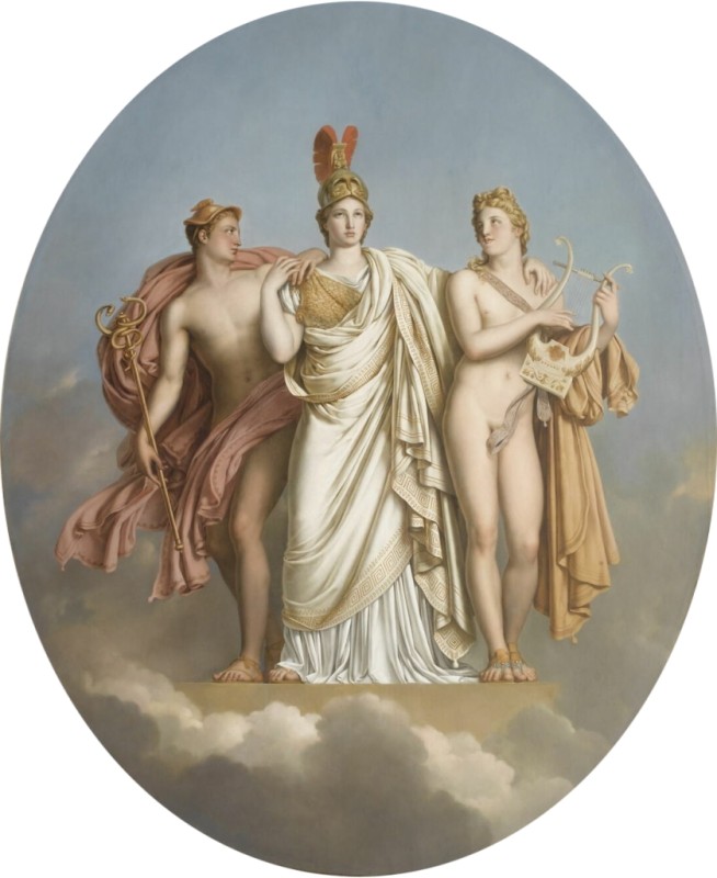 Minerva, Apollo and Mercury, 1814 | Girodet de Roussy-Trioson | Giclée Canvas Print