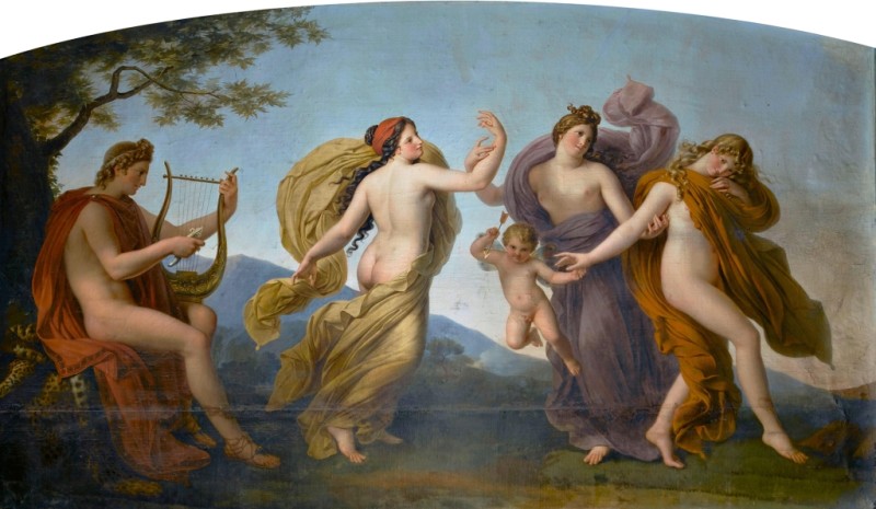 La Danse des Grâces présidée par Apollon, 1814-1816 | Girodet de Roussy-Trioson | Giclée Canvas Print