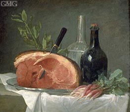 Vallayer-Coster | Still Life with Ham, 1767 | Giclée Canvas Print