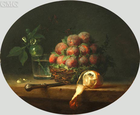 Vallayer-Coster | Still Life with Plums and a Lemon, 1778 | Giclée Canvas Print