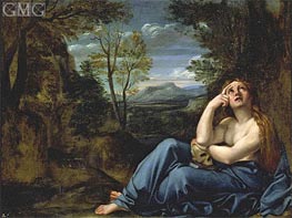 Mary Magdalene in a Landscape | Annibale Carracci | Painting Reproduction