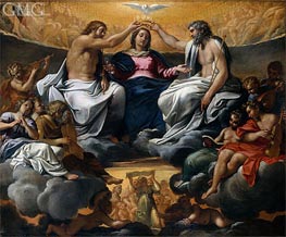 The Coronation of the Virgin, a.1595 by Annibale Carracci | Canvas Print