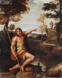 Annibale Carracci | Saint John the Baptist Bearing Witness, c.1600 | Giclée Canvas Print