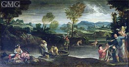 Fishing, c.1585/88 by Annibale Carracci | Canvas Print