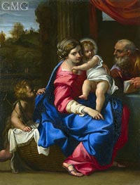 The Holy Family with the Infant Saint John the Baptist, a.1600 by Annibale Carracci | Canvas Print