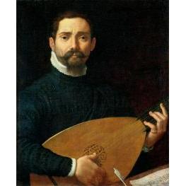 Portrait of a Lute Player - Annibale Carracci