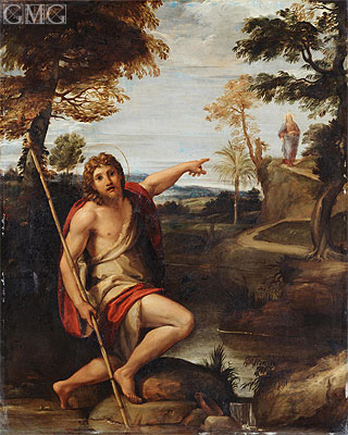 Saint John the Baptist Bearing Witness, c.1600 | Annibale Carracci | Giclée Canvas Print