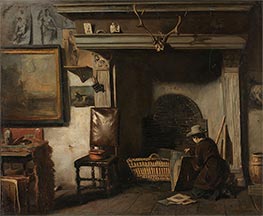 Das Atelier des Haarlemer Malers Pieter Frederik van Os, c.1856/57 von Anton Mauve | Leinwand Kunstdruck