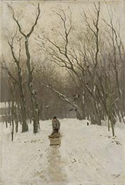 Winter in den Scheveninger Wäldern, c.1870/88 von Anton Mauve | Leinwand Kunstdruck
