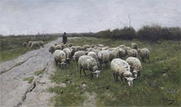 Anton Mauve | Shepherd with Sheep | Giclée Canvas Print