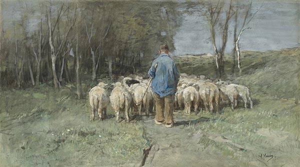 A Shepherd and his Flock, n.d. | Anton Mauve