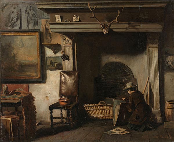 Das Atelier des Haarlemer Malers Pieter Frederik van Os, c.1856/57 | Anton Mauve | Giclée Leinwand Kunstdruck