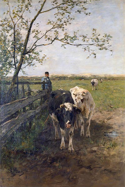 Die Milchbiegung, c.1870/88 | Anton Mauve | Giclée Leinwand Kunstdruck