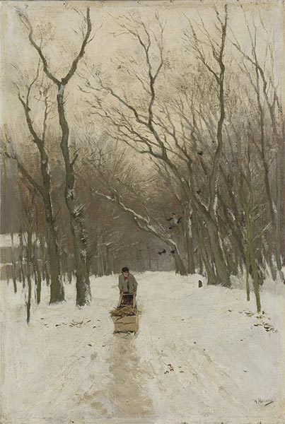 Winter in den Scheveninger Wäldern, c.1870/88 | Anton Mauve | Giclée Leinwand Kunstdruck