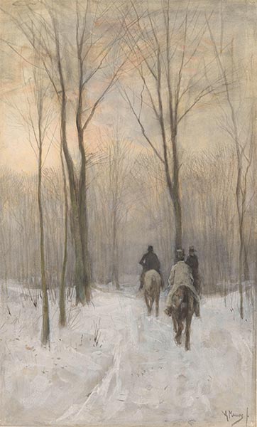 Reiter im Schnee im Haager Wald, 1880 | Anton Mauve | Giclée Papier-Kunstdruck