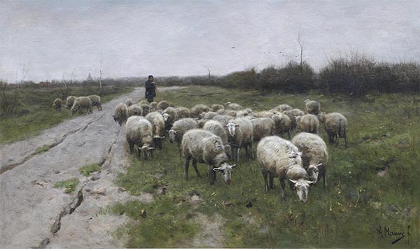 Shepherd with Sheep, c.1880/88 | Anton Mauve | Giclée Canvas Print