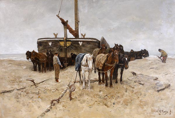 Fishing Boat on the Beach, 1882 | Anton Mauve | Giclée Canvas Print