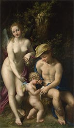 Venus mit Merkur und Amor (Die Schule der Liebe) | Correggio | Gemälde Reproduktion