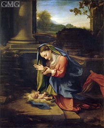 Our Lady Worshipping the Child | Correggio | Painting Reproduction