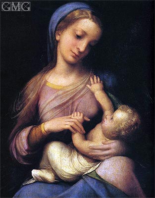 Madonna und Kind (Madonna Campori), c.1519 | Correggio | Giclée Leinwand Kunstdruck