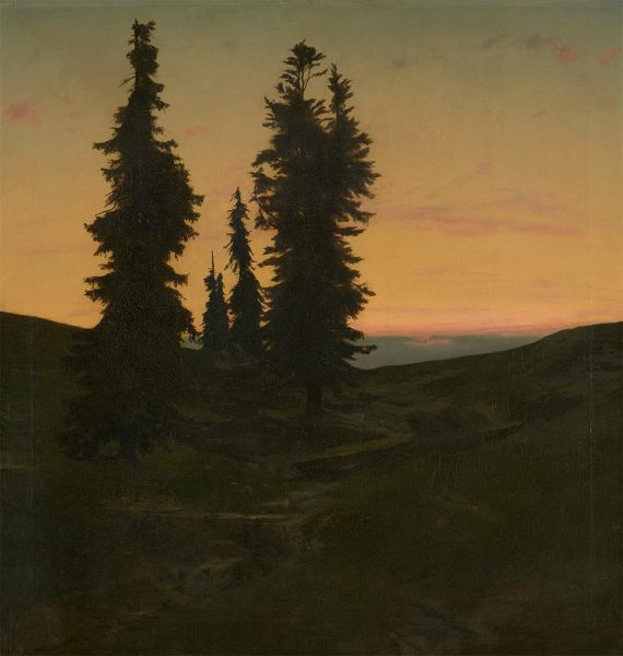 Fir Trees, 1849 | Arnold Bocklin | Giclée Canvas Print