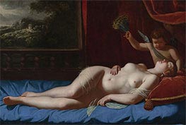Venus und Amor, c.1625/30 von Artemisia Gentileschi | Leinwand Kunstdruck