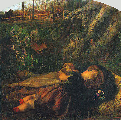 Arthur Hughes | The Woodsman's Child, 1860 | Giclée Canvas Print