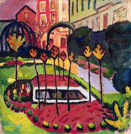 Garden with Pool, 1912 | August Macke