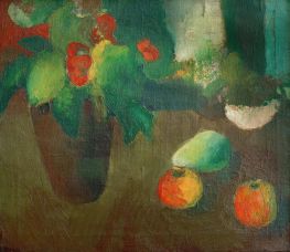 Still Life with Begonia, 1914 by August Macke | Canvas Print